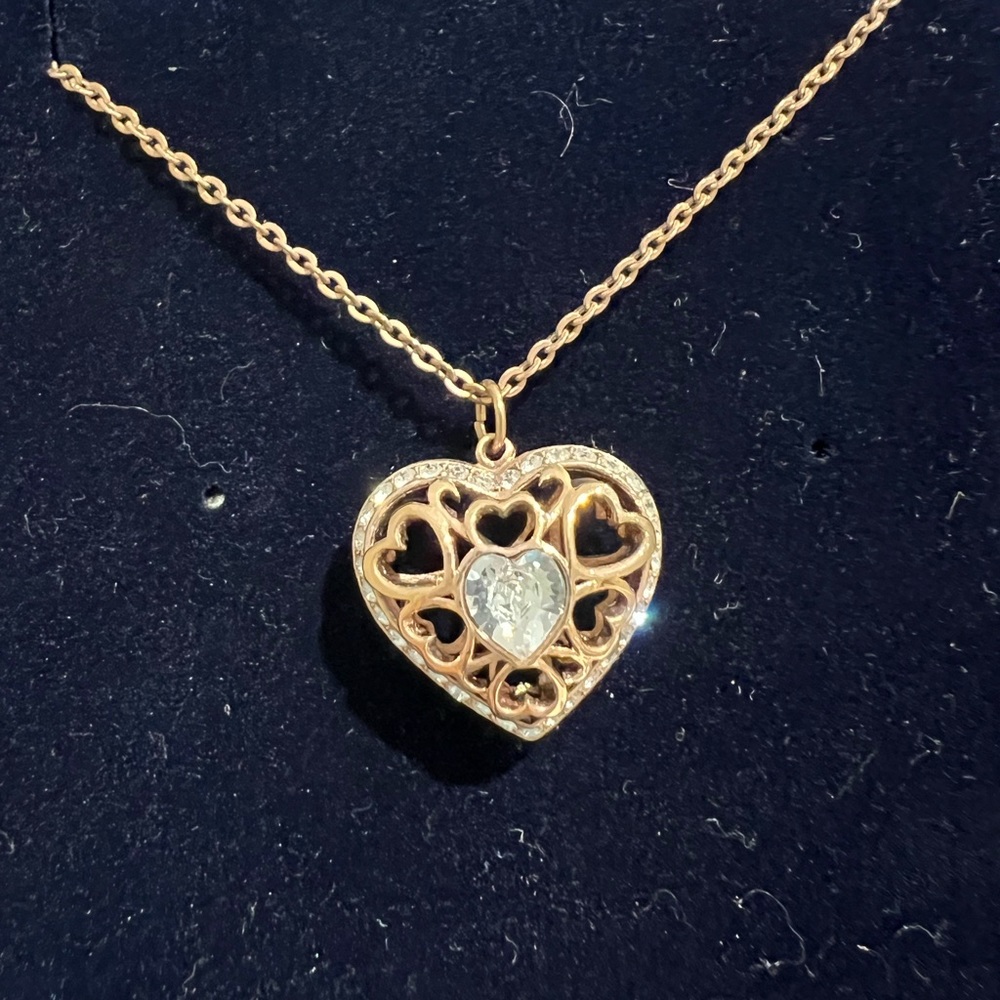 Swarovski Tasha Rose Gold Pendant Necklace with extender